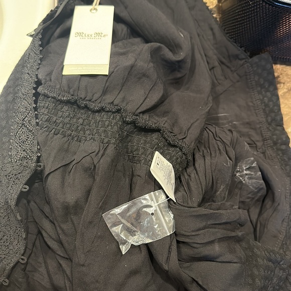 NWT miss me button down shirt black - Picture 10 of 11